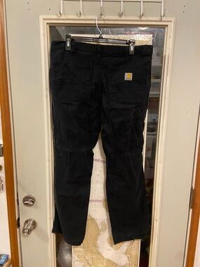 Carhartt Men’s Black Cargo Work Pants with Utility Pockets